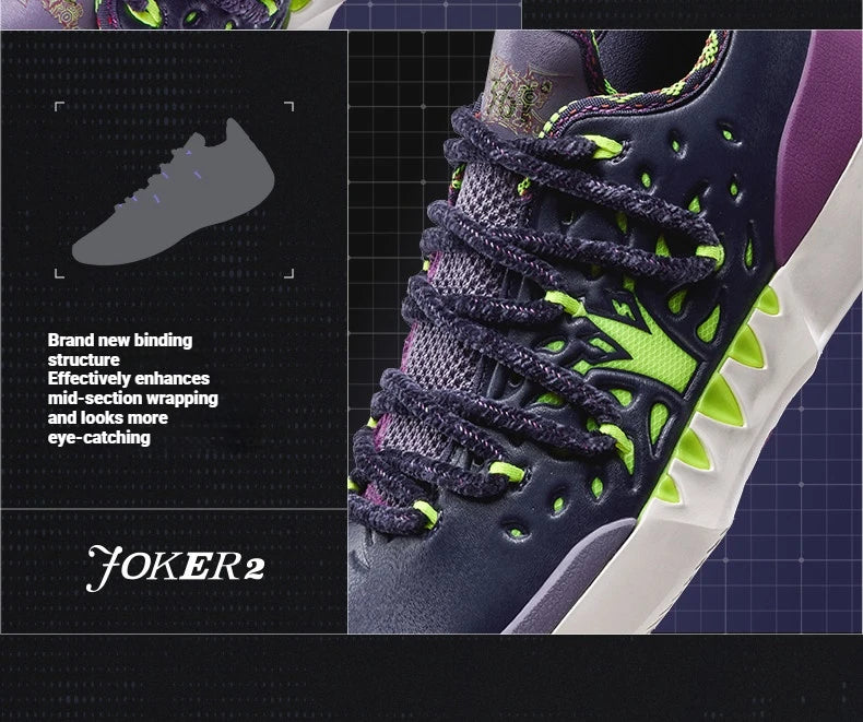 361 ° Joker 2 Low Men Basketball Shoes New Trendy Chic Breathable Shock-Absorbing Wear-resistant Male Sneakers 672611110