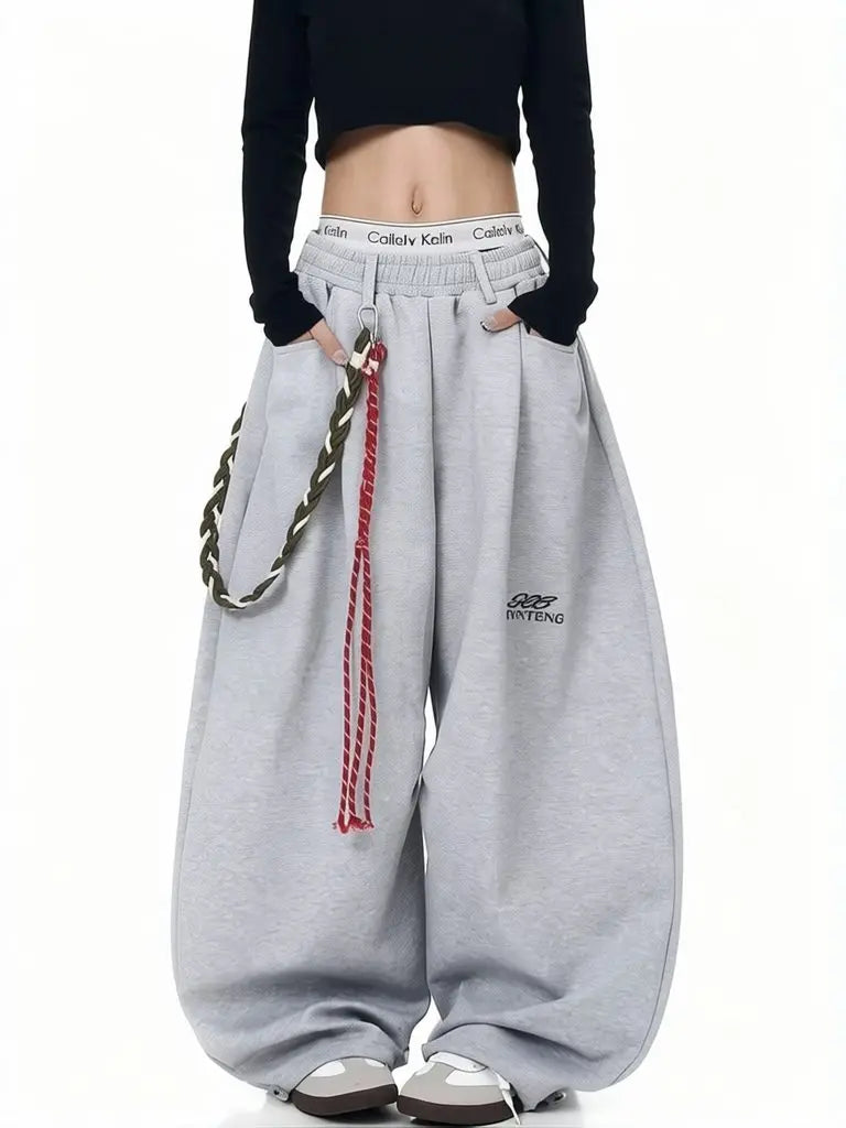 Men's Wide-Leg Baggy Pants