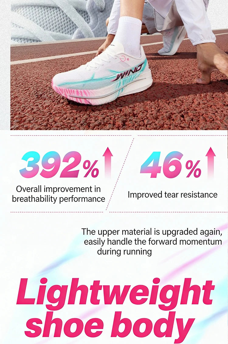 QIAODAN Man Trail Running Shoes 2026 WIND 4 Men's GYM Jogging Sport Shoes Mesh Breathable Athletic Running Sneakers QDB023262298
