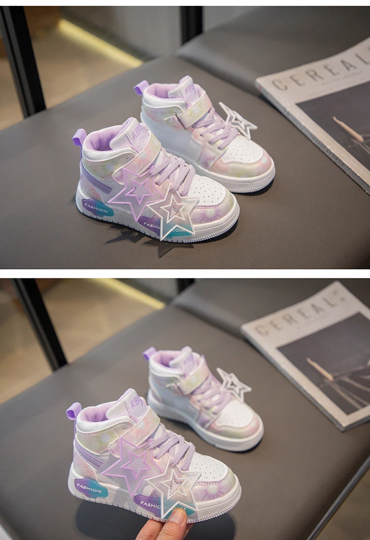 Classic Kids' Leather Fashion Sneakers