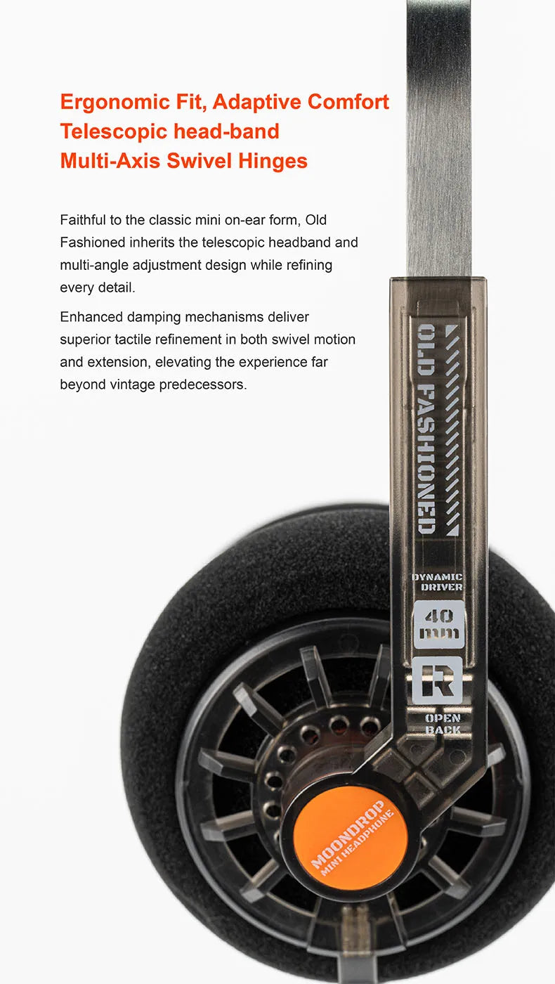 MOONDROP Old Fashioned On-Ear Headphones — 40mm Driver