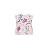 Floral Strapless Vest & Straight-Leg Trouser Set