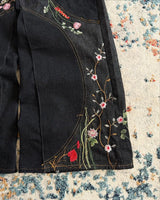 Y2K Floral Embroidery Baggy Jeans