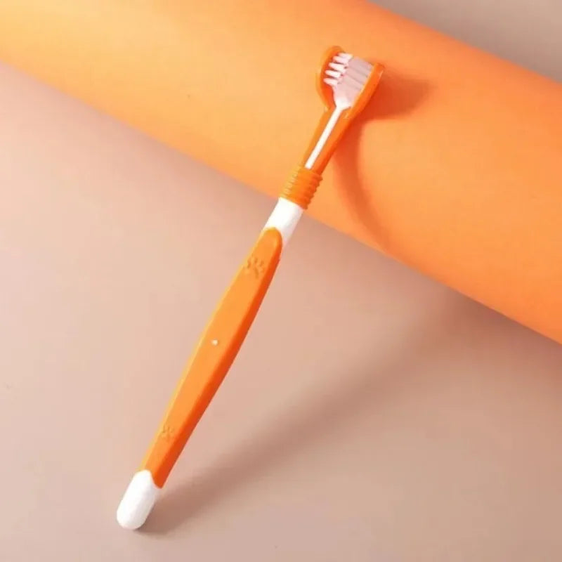 3-Sided Pet Toothbrush | Gentle Dental Care for Dogs & Cats