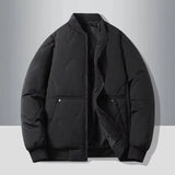 Men's Casual Baseball Collar Warm Cotton Jacket