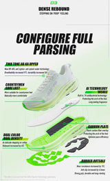 Irunsvan Qfeng1.0 Dual-color Dual-density Carbon Plated Running Shoes Shock-absorbing Lightweight Men's Water-repellent Sports