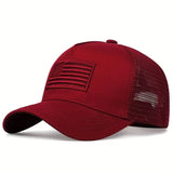 Unisex US Flag Embroidered Baseball Cap | Adjustable Mesh Hat