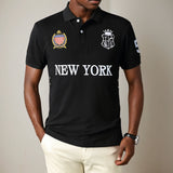 Men's New York Royal Cotton Polo | Contrast Design
