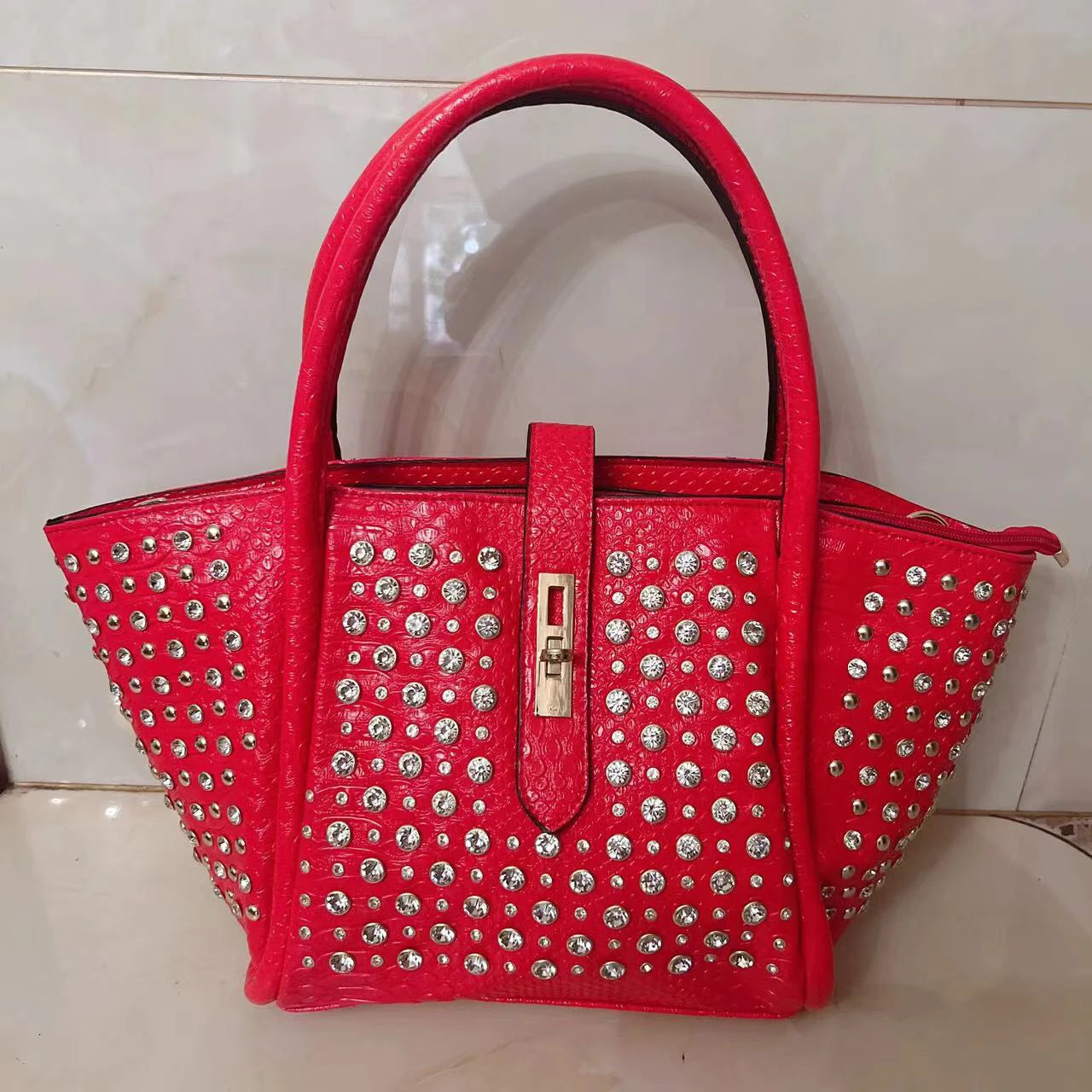 iPinee Rhinestones Crossbody Bags For Women Patent  Leather Luxury Handbags Women Bag Designer Ladies Messenger Bag Sac A Main