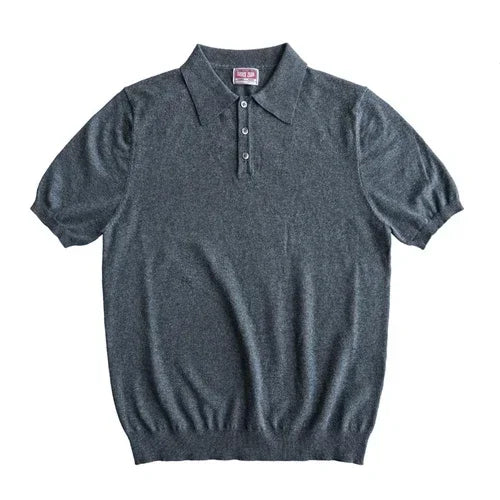 SauceZhan Knit Polo Shirt – Men's Cotton Summer Tee