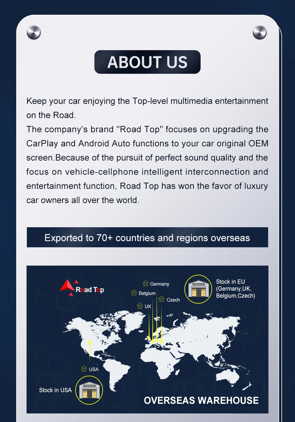 Road Top 12.3" Touchscreen Display for Audi A3 2014–2019 LHD