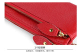 Fashion Women Genuine Leather Wristlet Clutch Bag Multifunctional Coin Purses Wallet Zipper Card Holder Money Clip Phone Bag