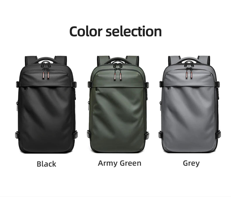 Vacuum Compression Travel Backpack – 17" Laptop & Adventure Ready