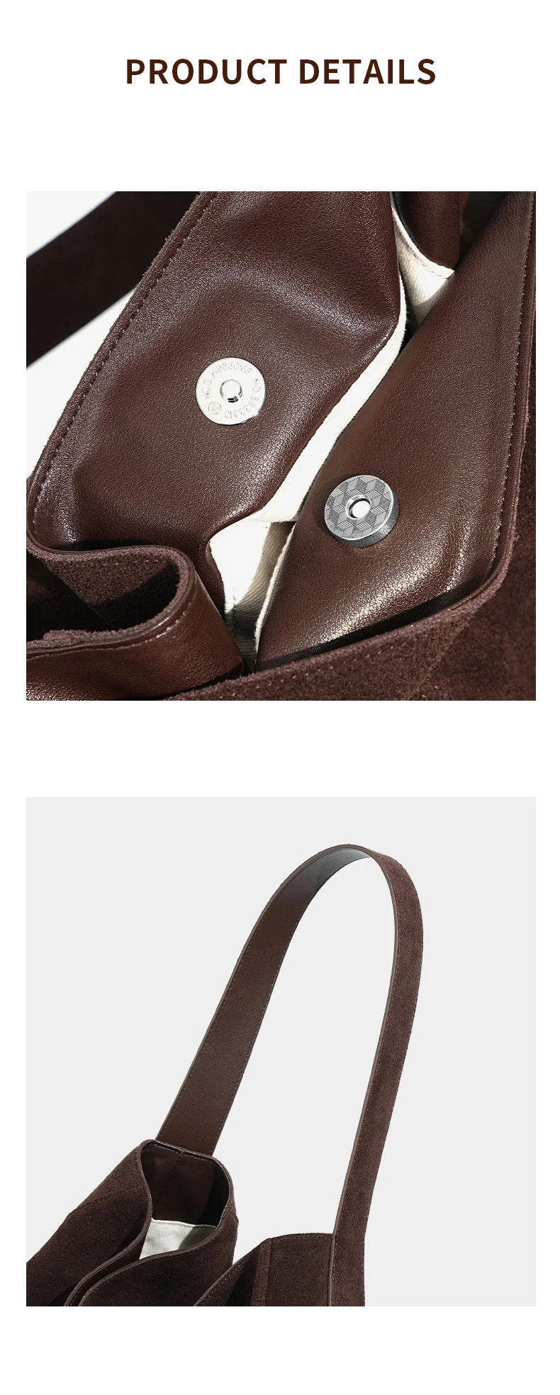 Frosted Suede Tote Bag – Large Capacity Shoulder Bag