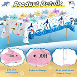 12-48Pcs Shark Plush Keychain Mini Stuffed Animal 3.94" Shark Party Favors Bulk Soft Tiny Shark Keychain Shark Backpack Keychain