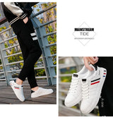 2026 Mens Casual Sneakers New Fashion Lace-up White Shoes Student Comfort Sports Plus Size Vulcanized Shoes Zapatillas De Hombre