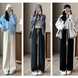 Women's Fleece Wide-Leg Winter Pants
