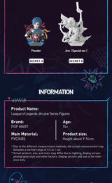 POP MART League of Legends: Arcane Series Blind Box Toys Kawaii Anime Action Figure Caixa Caja Surprise Mystery Bag Toy