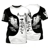 Men's Barber-Style Graphic Tee | Round Neck Short Sleeve