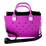 EVA Large Leather Shoulder Bag Handbag Tote Bag Storage for Women Casual Waterproof Beach Bag Hole Fit Charm Fashion Storage Bag