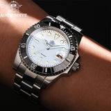 ADDIESDIVE 41mm Top Luxury Quartz Watch For Men 200m Diving BGW9 Super Luminous 316L Stainless Steel Quartz Watches Reloj Hombre