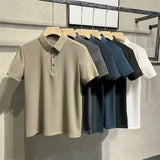 Men's Ice Silk Polo Shirt – Breathable Smart Casual Tee