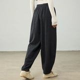 Women's Wool Drawstring Cocoon Pants