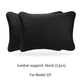 OULEX For Tesla Model 3 Y/Juniper Flocking/Leather Car Seat Neck Pillow Soft Memory Neck Pillow High-Quality Headrest Support