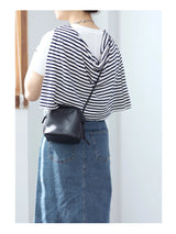Women's Real Leather Crossbody Bags Luxury Designer Soft Black Shoulder Bag Cowhide Small Size Versatile Fashion Purses