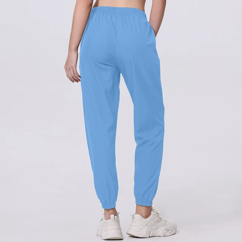 Women's Ankle-Length Harem Pants with Pockets