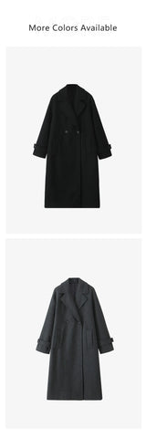 Tri-Color Luxury Loose Collar Coat