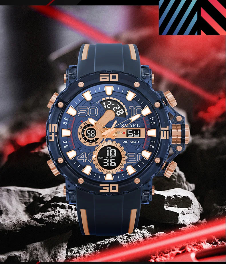 SMAEL 8136 Men's Sport Watch – 50M Water Resistant