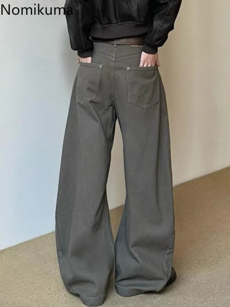 Women's Vintage High-Waist Wide-Leg Jeans