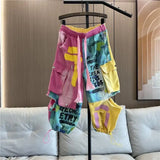 Women's Patchwork Denim Harem Pants | Streetwear