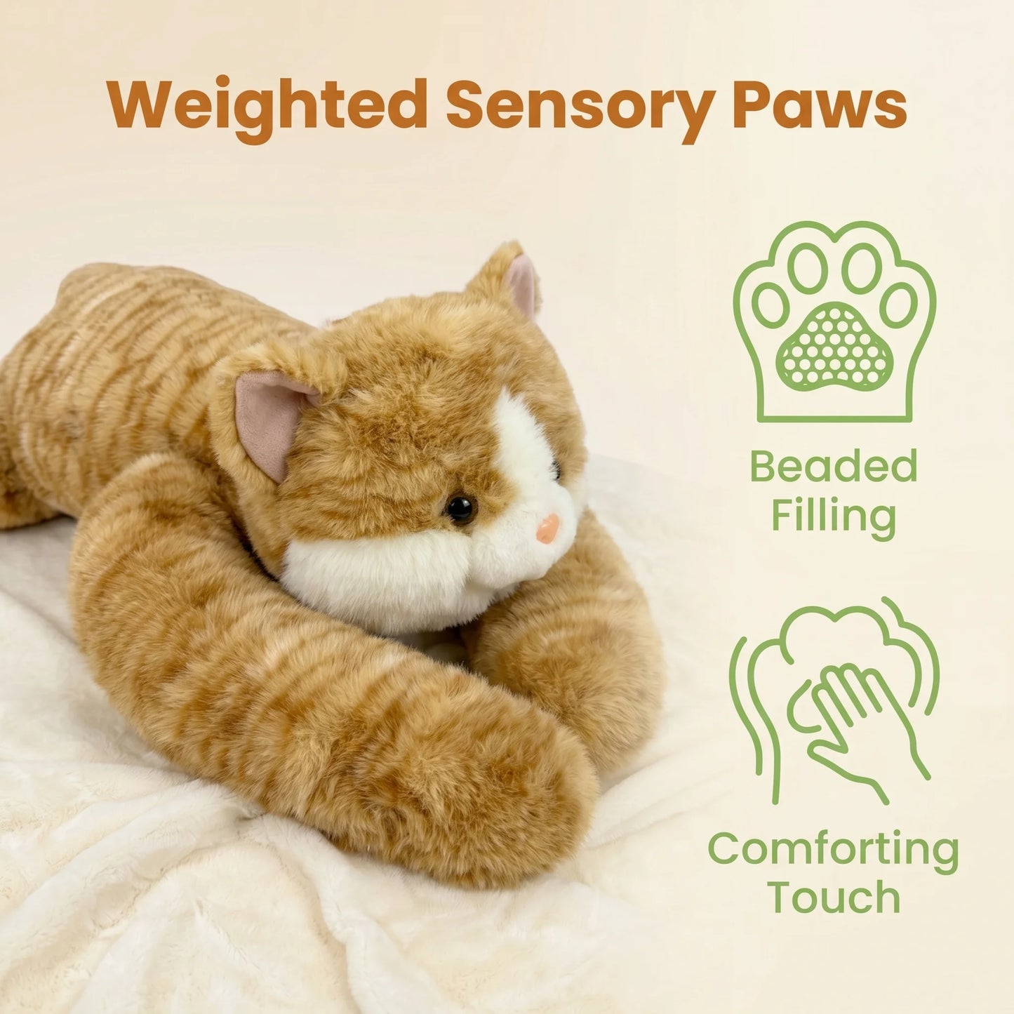 Weighted Plush Animal Cuddle Doll – Long Arm Series