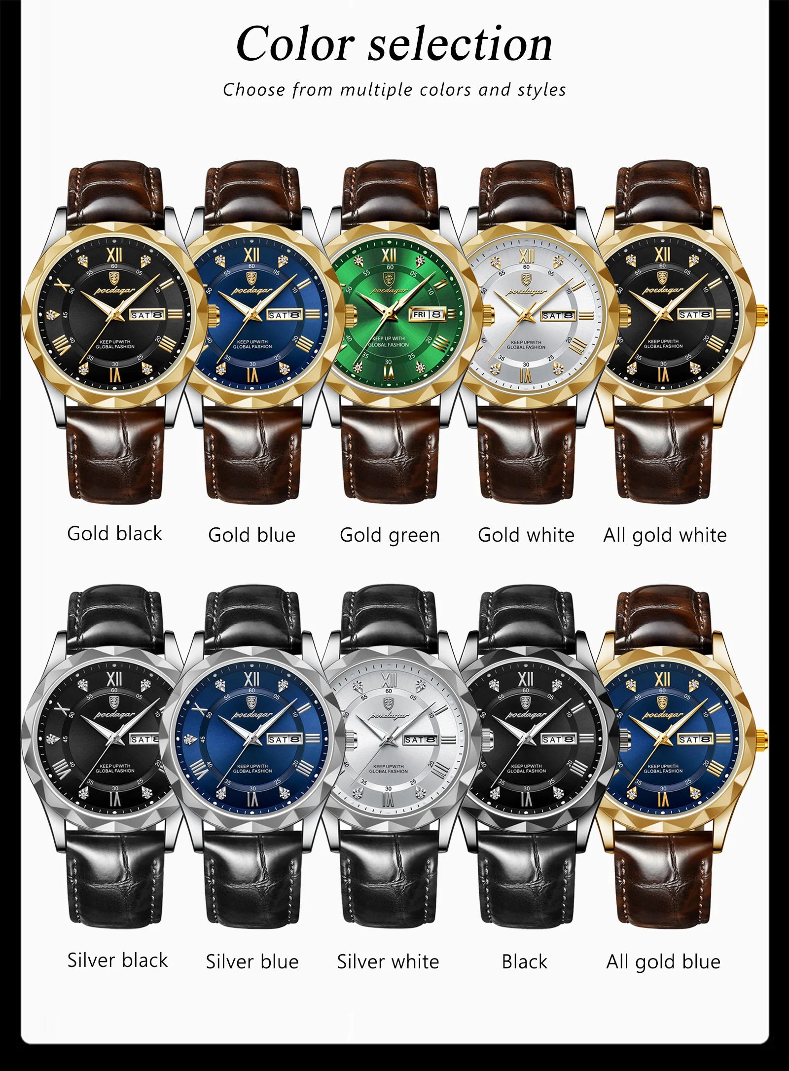 POEDAGAR 615 Men's Luxury Quartz Watch