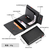 Unisex ANTI RFID Blocking Aluminum Pop-Up Card Holder Multi-Functional Designer Bank ID Card Wallet Business Purse for Men Women