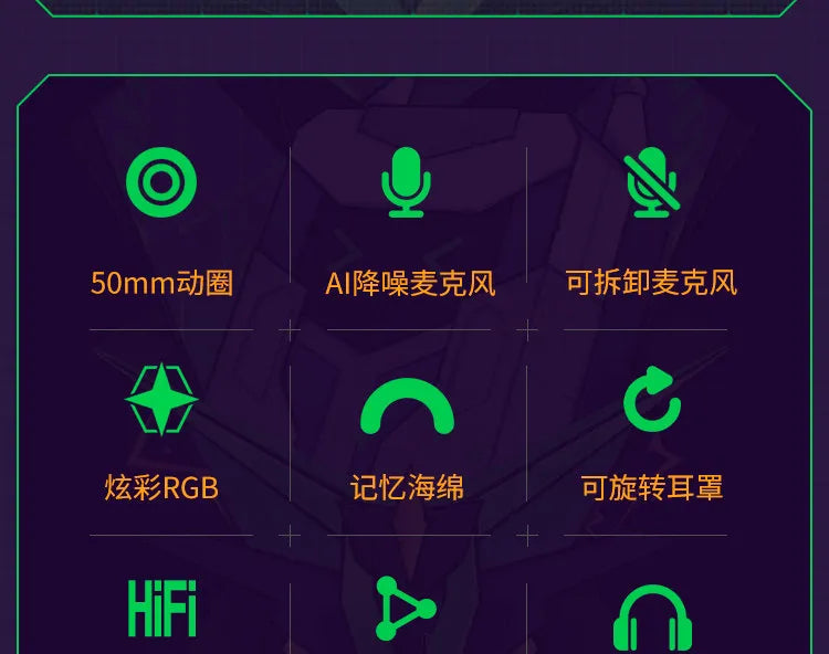 VALKYRIE VK S1 Gaming Headset Wireless Triple-Mode Detachable Microphone 15ms Ultra-Low Latency Esports Chip Gamer Headphones