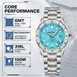 Pagani Design GMT Men's Mechanical Watch Luxury Sapphire Glass Stainless Steel Automatic Mechanical Men's Watch 100 Waterproof