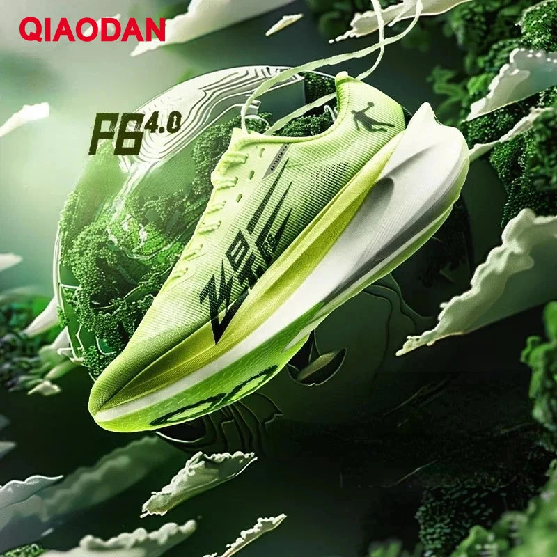 QIAODAN Feiying PB4.0 Full Palm Carbon Plate Running Shoes Men's 2026 Shock Breathable Marathon Sports Sneakers BM23240299