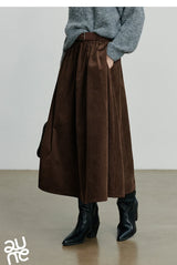 Toyouth Corduroy Ankle-Length A-Line Skirt | Autumn 2025