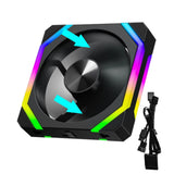 JUMPEAK CS120 ARGB Cooling Fan 360mm 240mm Modular Stackable Splicing PWM Silent 120mm RGB Fans For Gaming PC Case Water Cooler