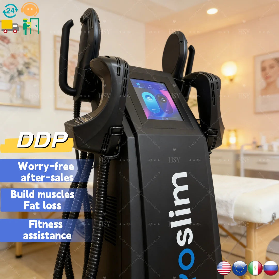 MYOslim 6500W EMS Body Sculpt Machine - Electromagnetic Therapy Fat Slimming Muscle Stimulation for Fitness And Body Shaping