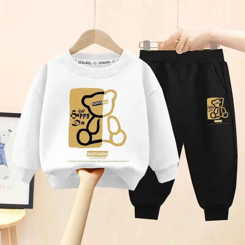 Autumn Baby Bear Sweatshirt & Pants 2-Piece Set