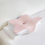 2026 New Solid Color Special-shaped Horn Pillow, Butterfly Pillow Memory Cotton Slow Rebound Neck Protection Sleep Pillow