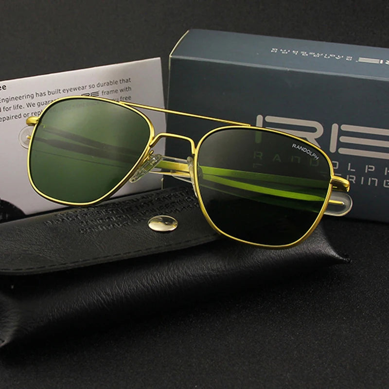 Men's Pilot Sunglasses – Mirror Lens UV400 Alloy Frame