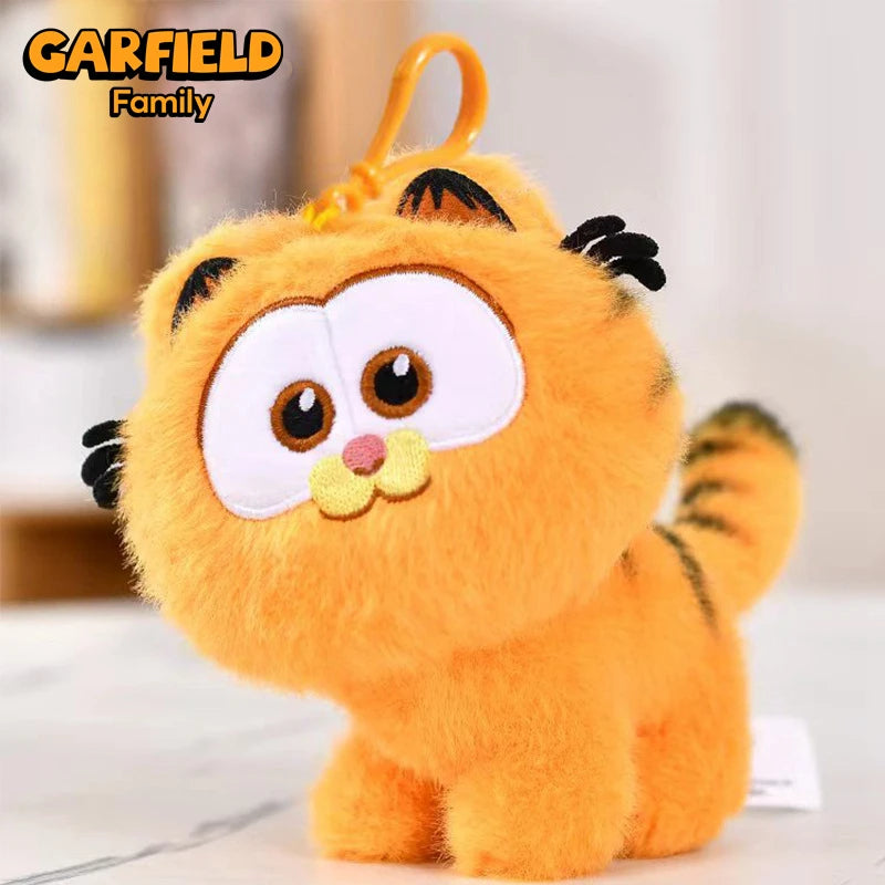ORIGINAL Garfield Kawaii Soft Plush Toys Keychain Cute Cats Anime Stuffed Animals Peluche Doll Pendants Birthdays Gifts For Kids