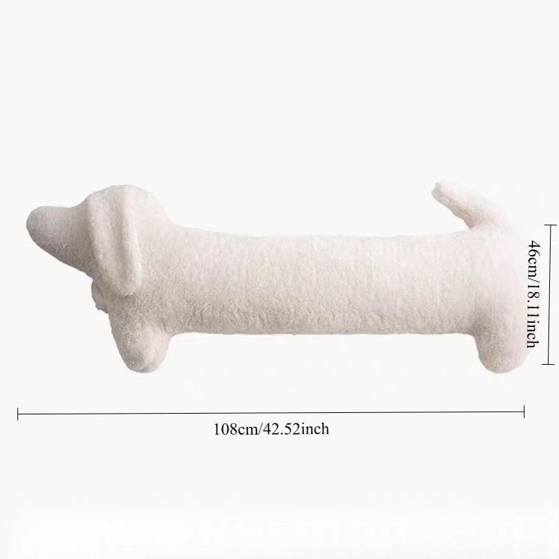 2025 Cartoon Animal Dachshund Pillow Plush Sausage-shaped Pillow Cute Cushion Nap Pillow Lumbar Pillow Bedroom Neck Pillow