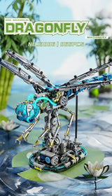 866PCS MOC Creative Dragonfly Mechanical Model Building Blocks Kit DIY Construction Toy STEM Learning for Kids Adults Set
