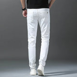 Men's Slim-Fit Cotton Jeans – Crisp White